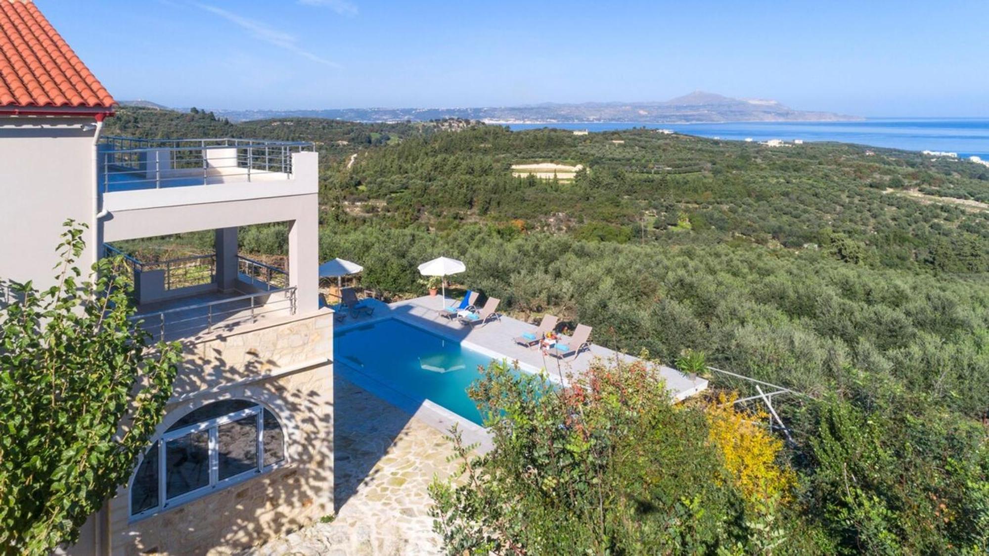 Villa Konstantinos Hilltop Vineyard Escape Almirída Ngoại thất bức ảnh