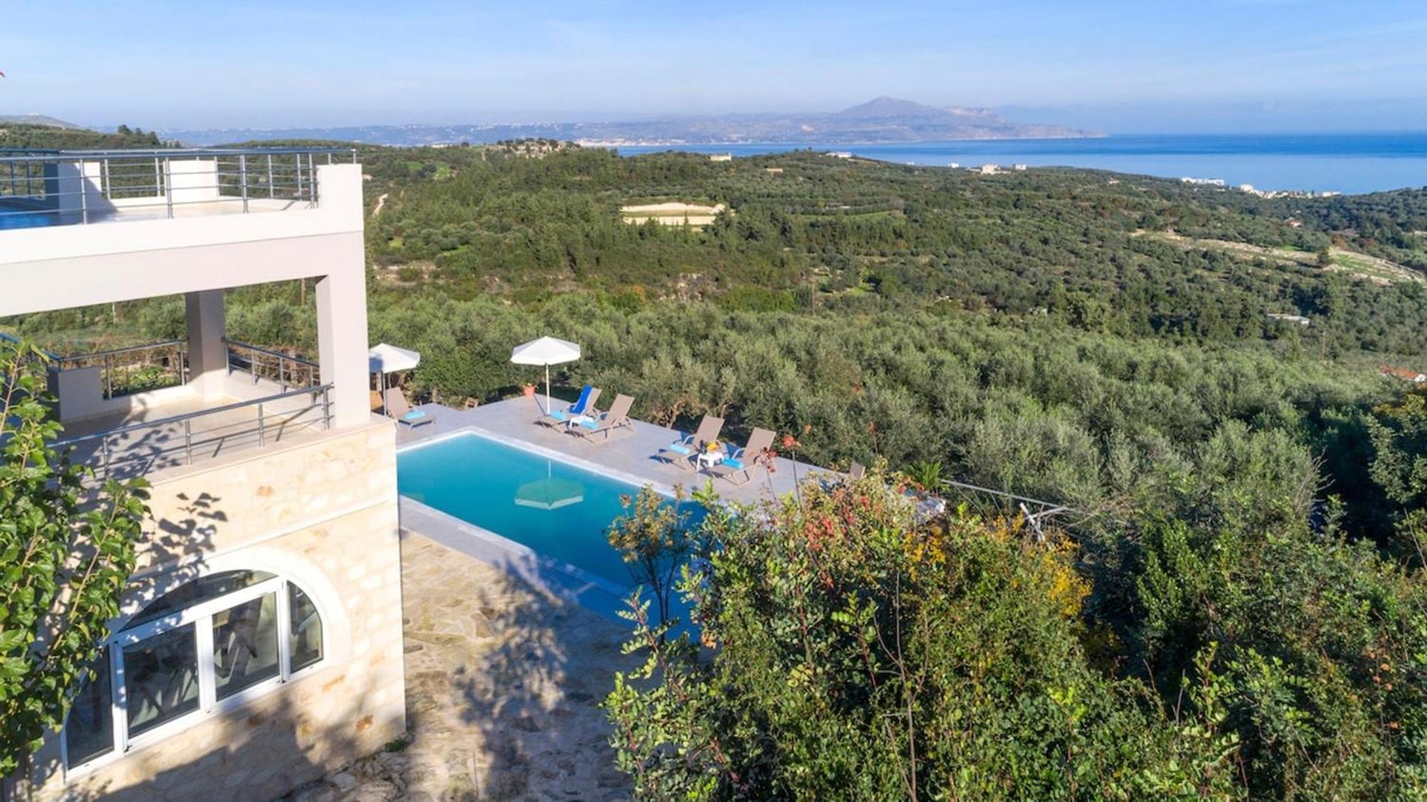 Villa Konstantinos Hilltop Vineyard Escape Almirída Ngoại thất bức ảnh